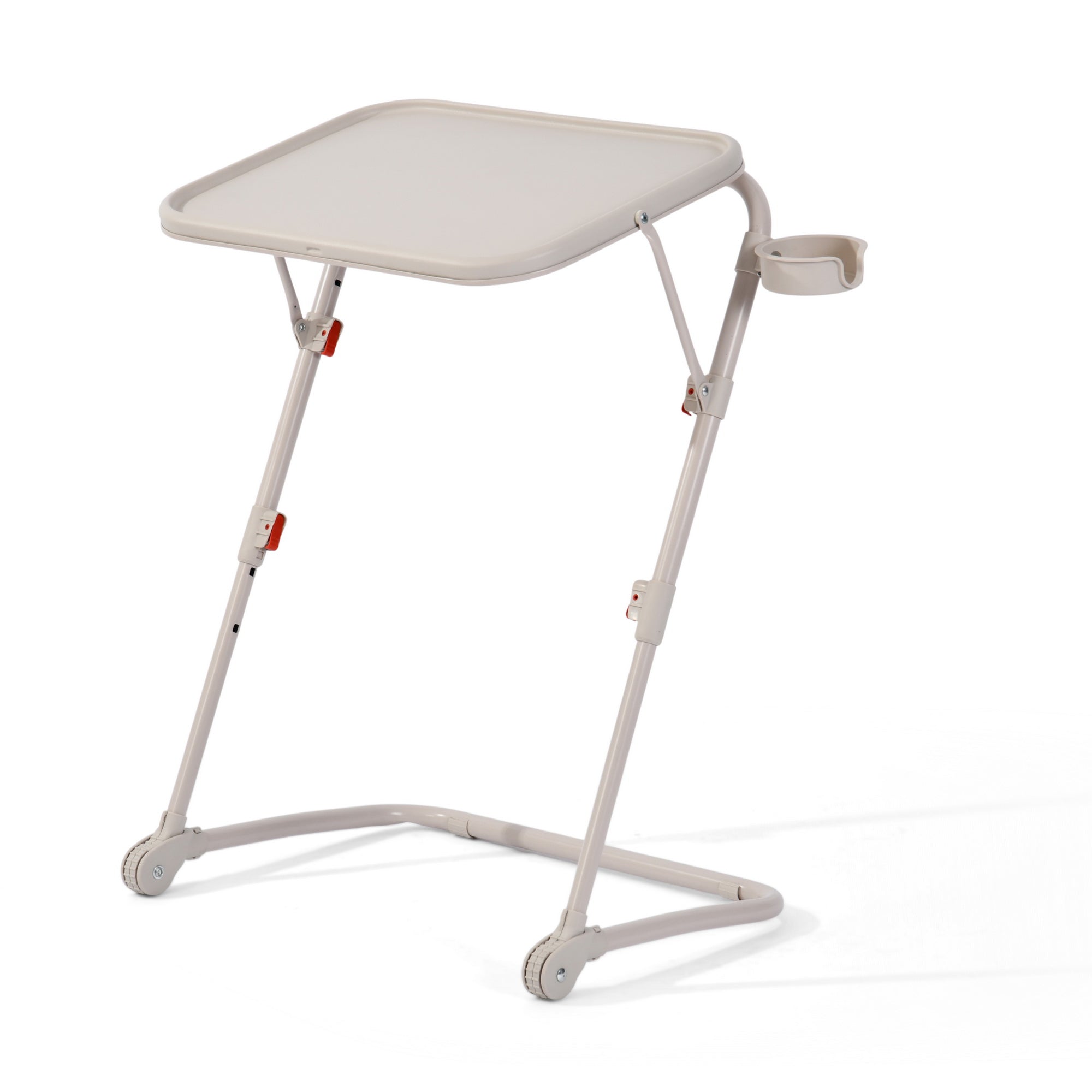 Homy Casa Baseline Beige Adjustable Folding Table Desk for Gaming, Work & Study