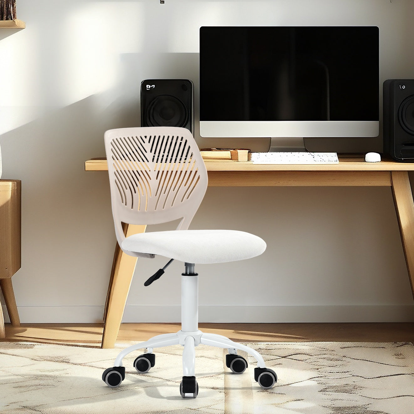 Carnation Corduroy Office Chair - Cozy & Chic Seating