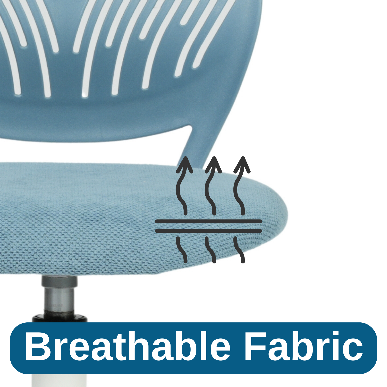 Homy Casa Carnation Morandi Blue Fabric Desk Chair