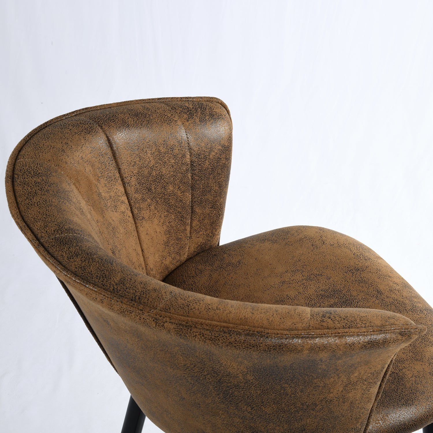 Homy Casa Doncic 30" Seat Height Modern Suede Bar Stool, Brown,Open Box