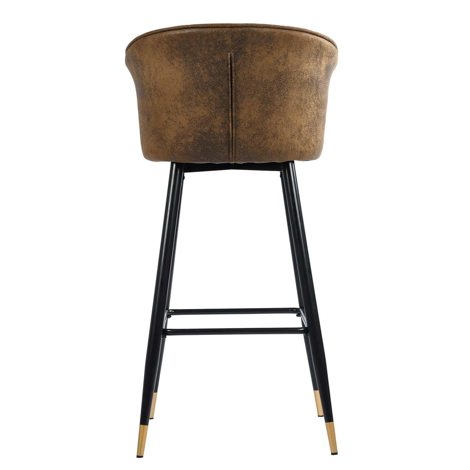 Homy Casa Doncic 30" Seat Height Modern Suede Bar Stool, Brown,Open Box