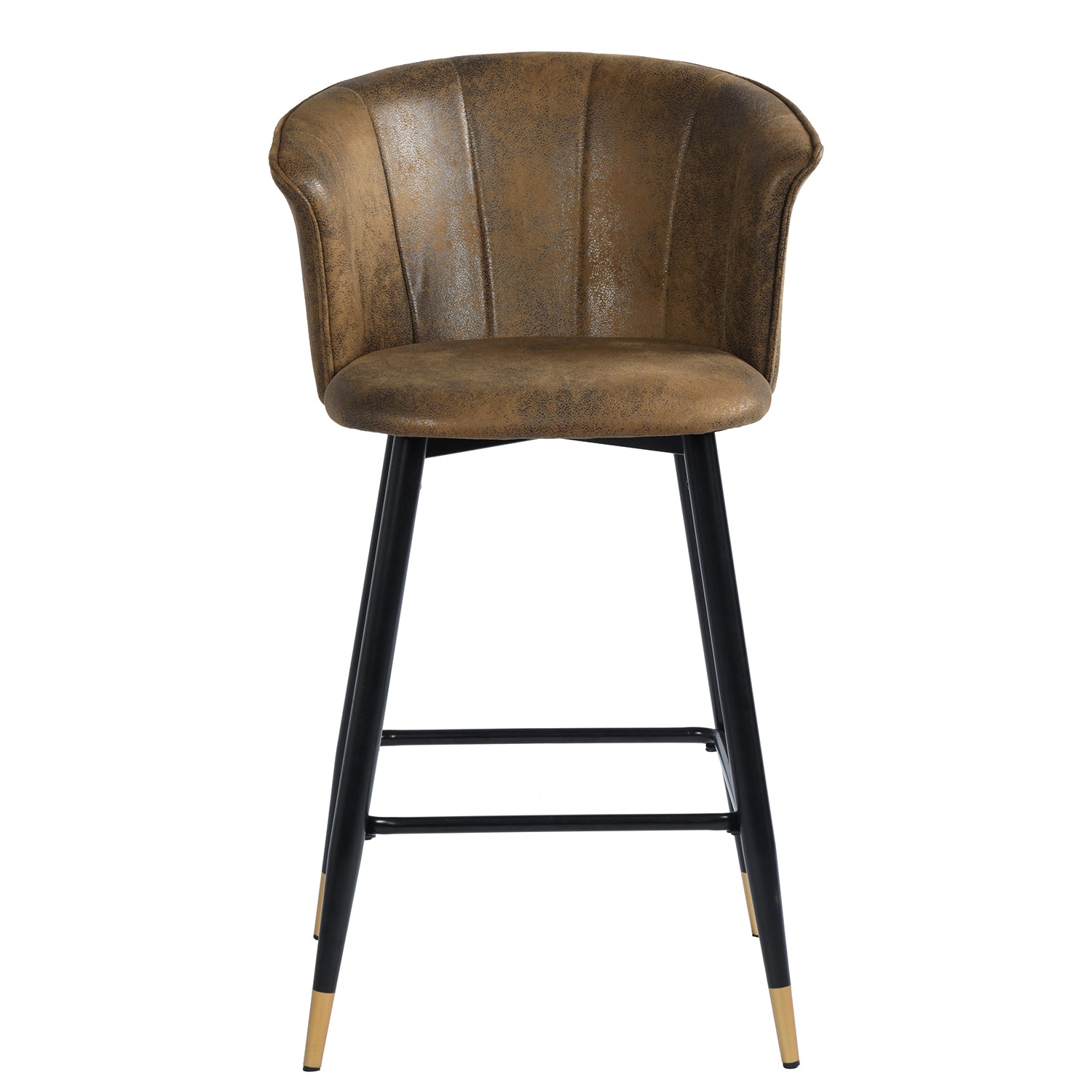 Homy Casa Doncic 26" Seat Height Modern Swivel Counter Stool, Brown,Open Box