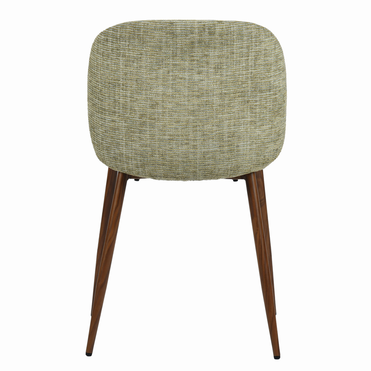 Elba Mid-Century Curved Back Upholstered Dining Chairs with Metal Legs Set of 4