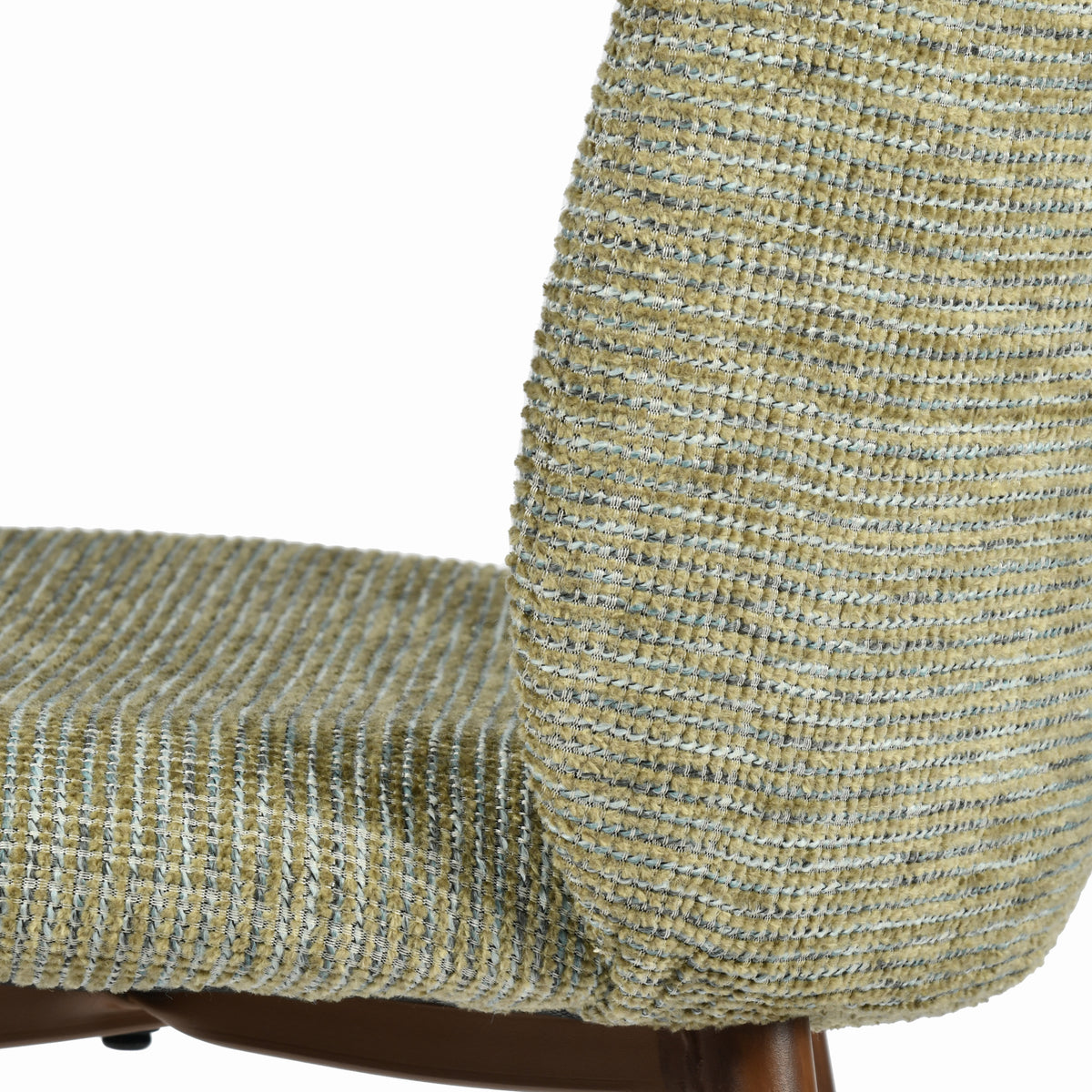 Elba Mid-Century Curved Back Upholstered Dining Chairs with Metal Legs Set of 4