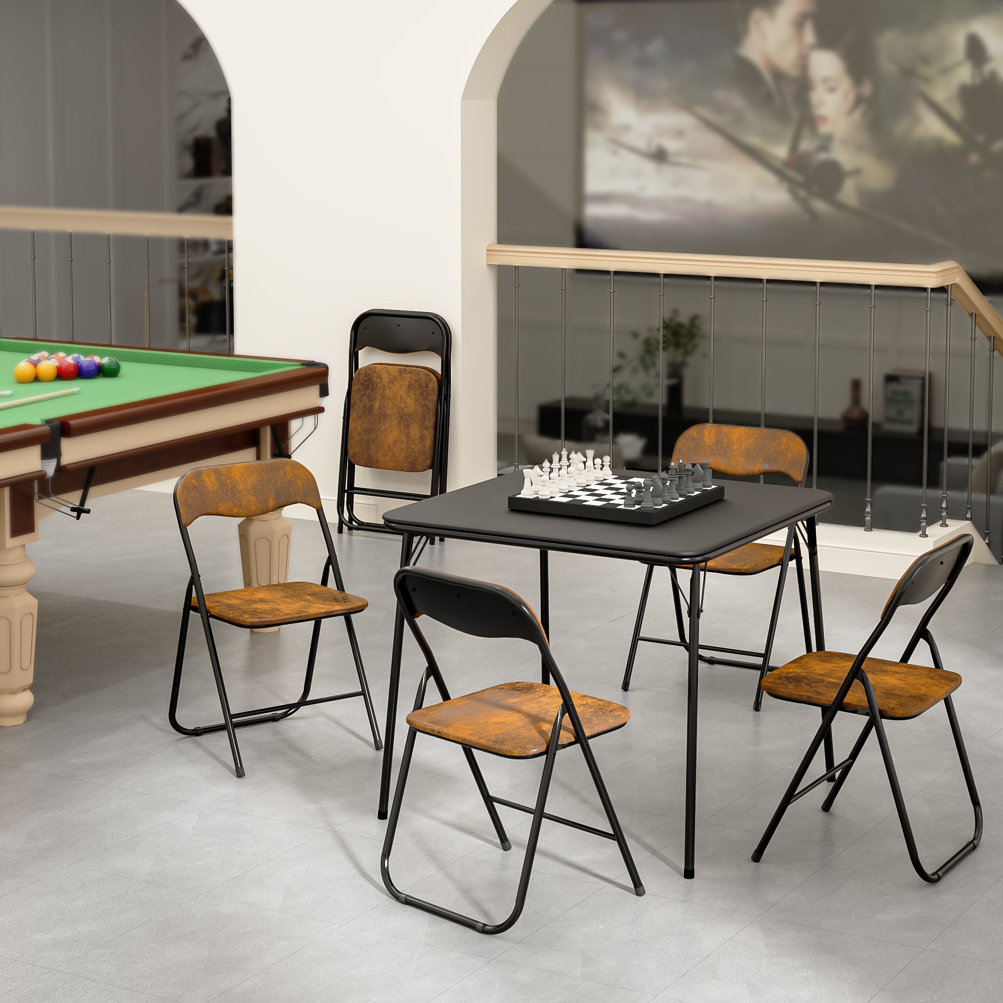 Fern 34" Folding Table Compact Space Saving