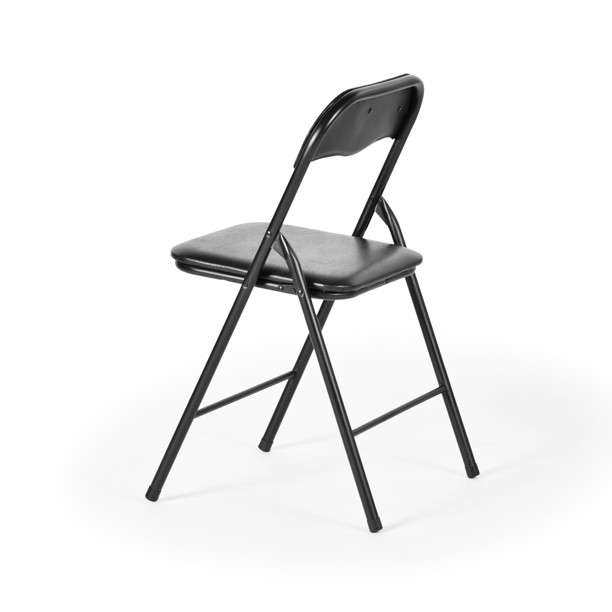 Homy Casa FERN Folding Patio Dining Set with PVC Chairs, Black