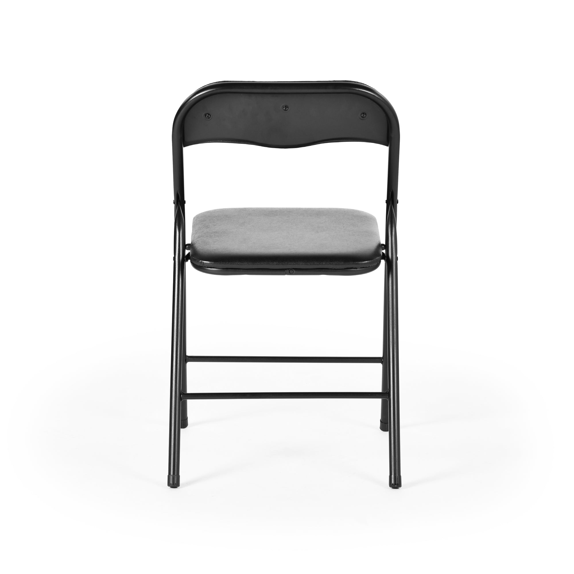 Homy Casa FERN Folding Patio Dining Set with PVC Chairs, Black