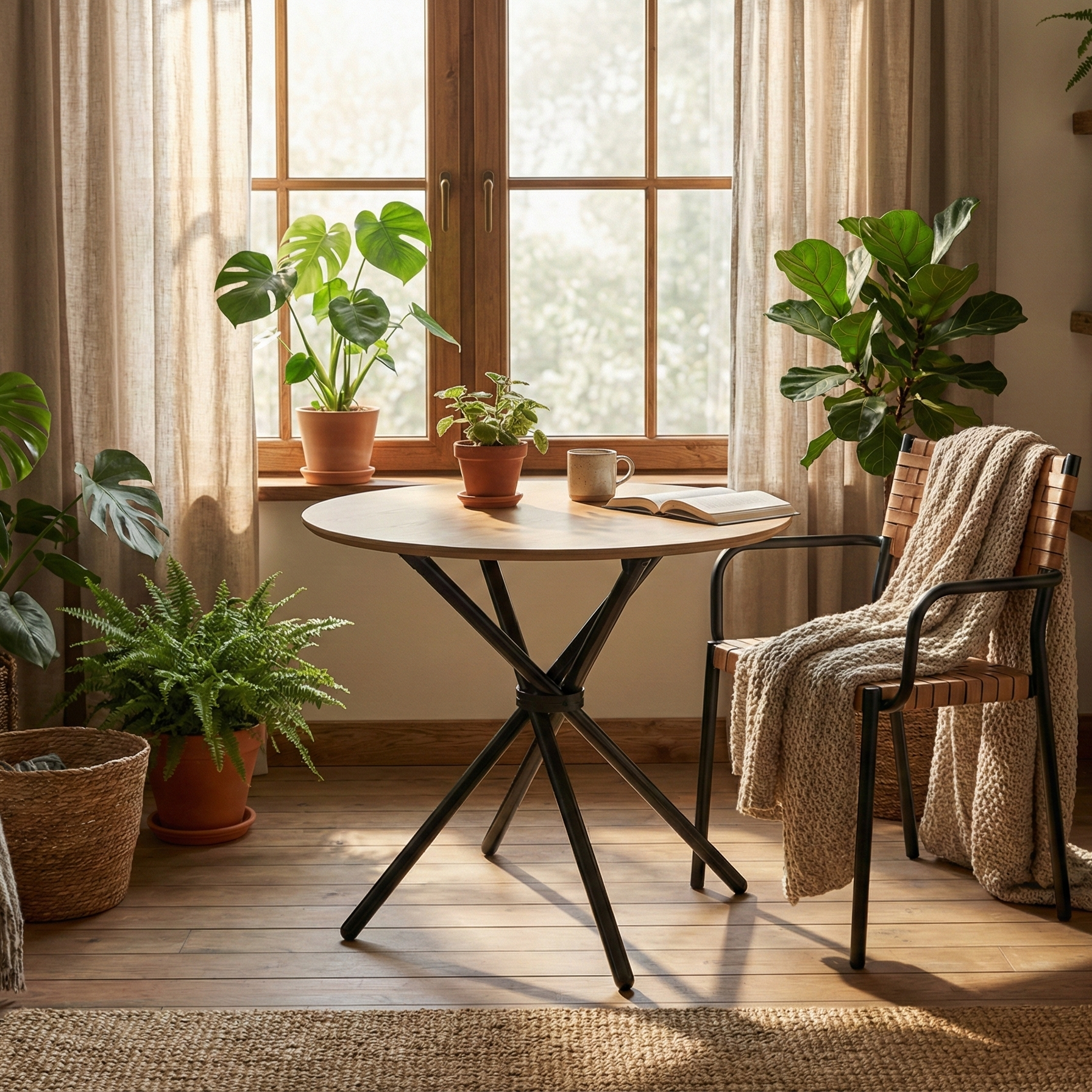 Fontana Modern 31.5" Wooden Round Dining Table