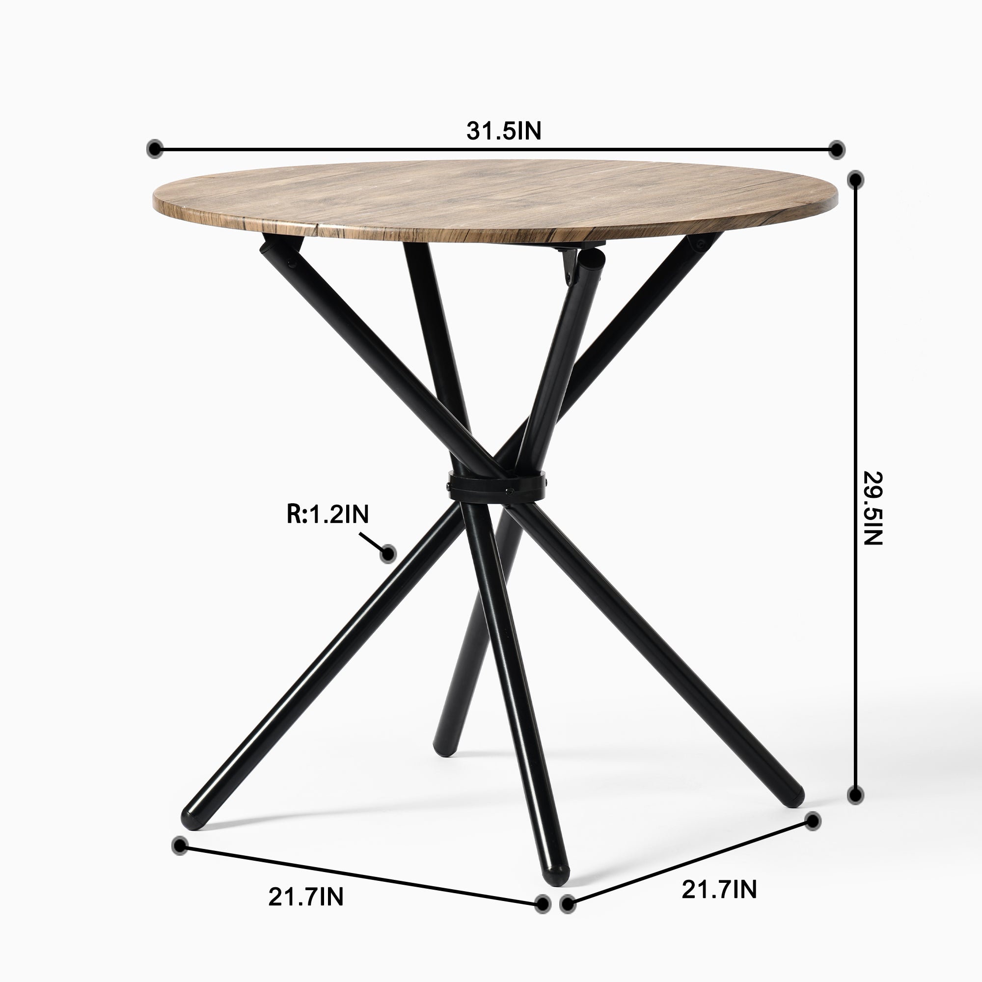 Homy Casa Fontana 5 Piece Dining Table Set with 4 Douro Upholstered Chairs,Grey