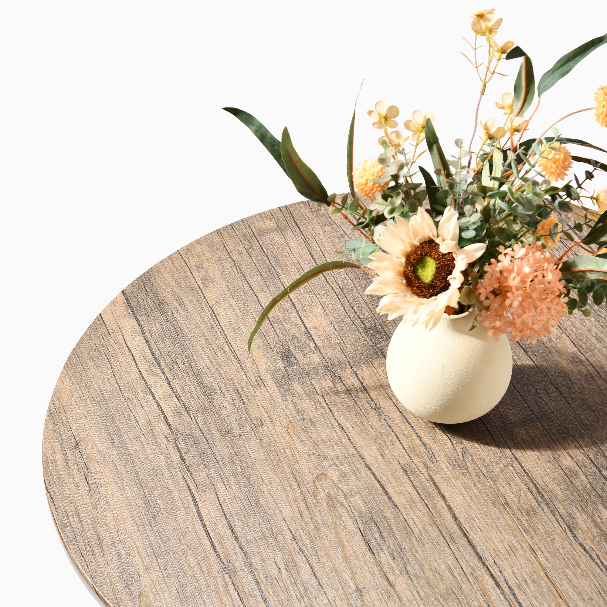 Homy Casa Fontana 5 Piece Dining Table Set 31.5” Brown Table with 4 Pomona Upholstered Chairs, Beige