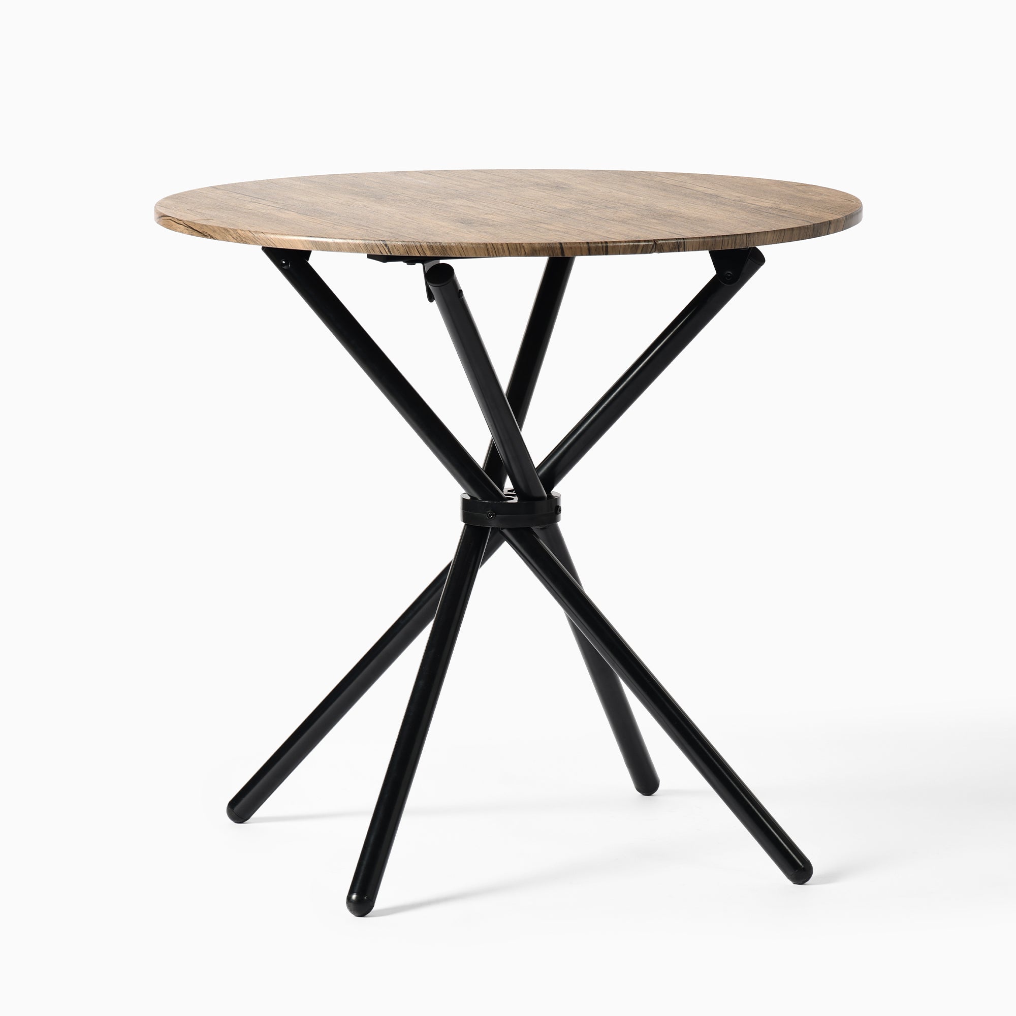 Homy Casa Fontana 31.5“ Modern Wooden Round Dining Table Dar Walnut