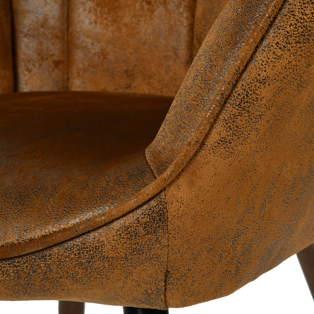 Harison Upholstered Wingback Accent Chair with Ottoman and Solid Beech Wood Legs