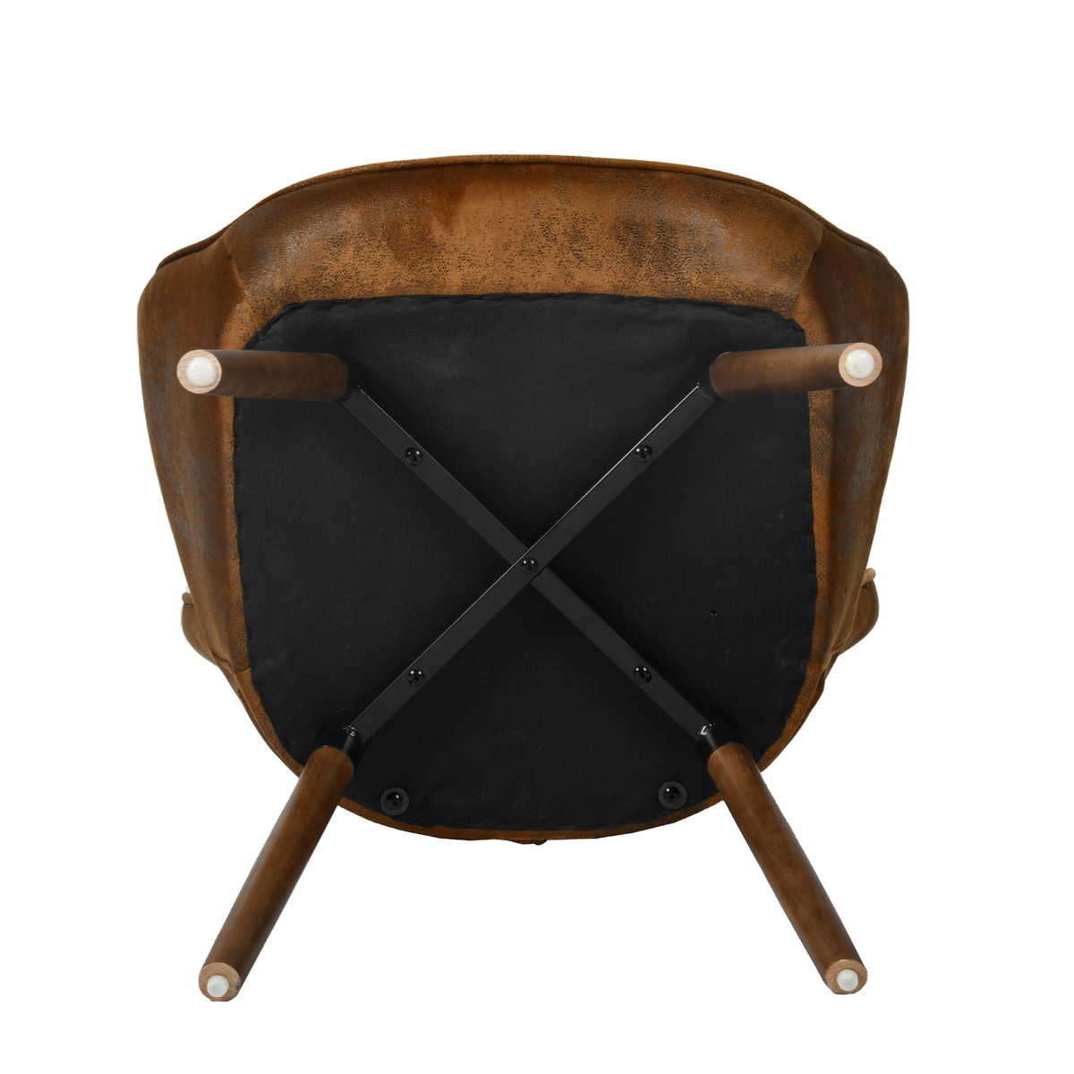 Harison Upholstered Wingback Accent Chair with Ottoman and Solid Beech Wood Legs