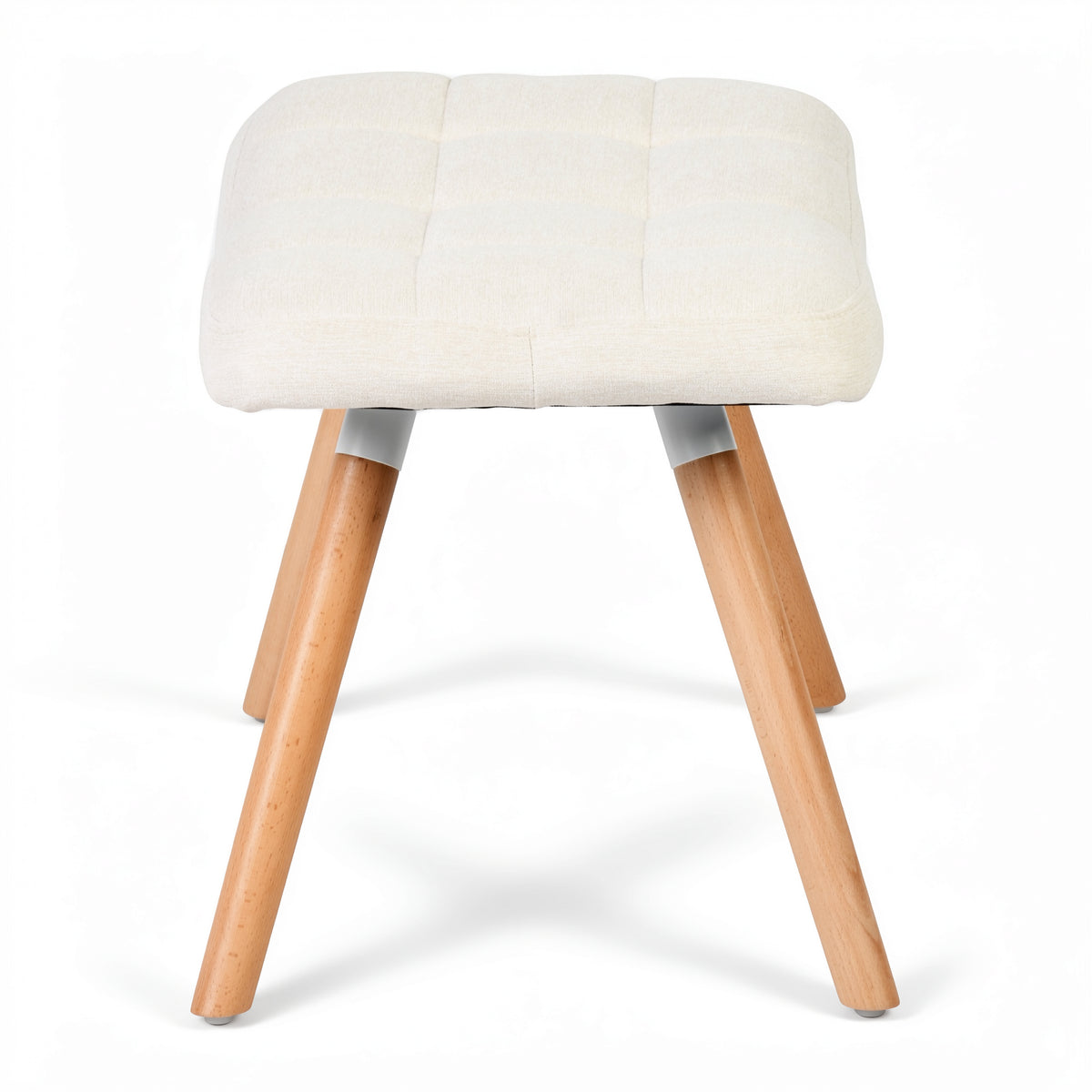 Homy Casa Harison Beige Fabric Accent Chair with Ottoman for Relaxed Seating