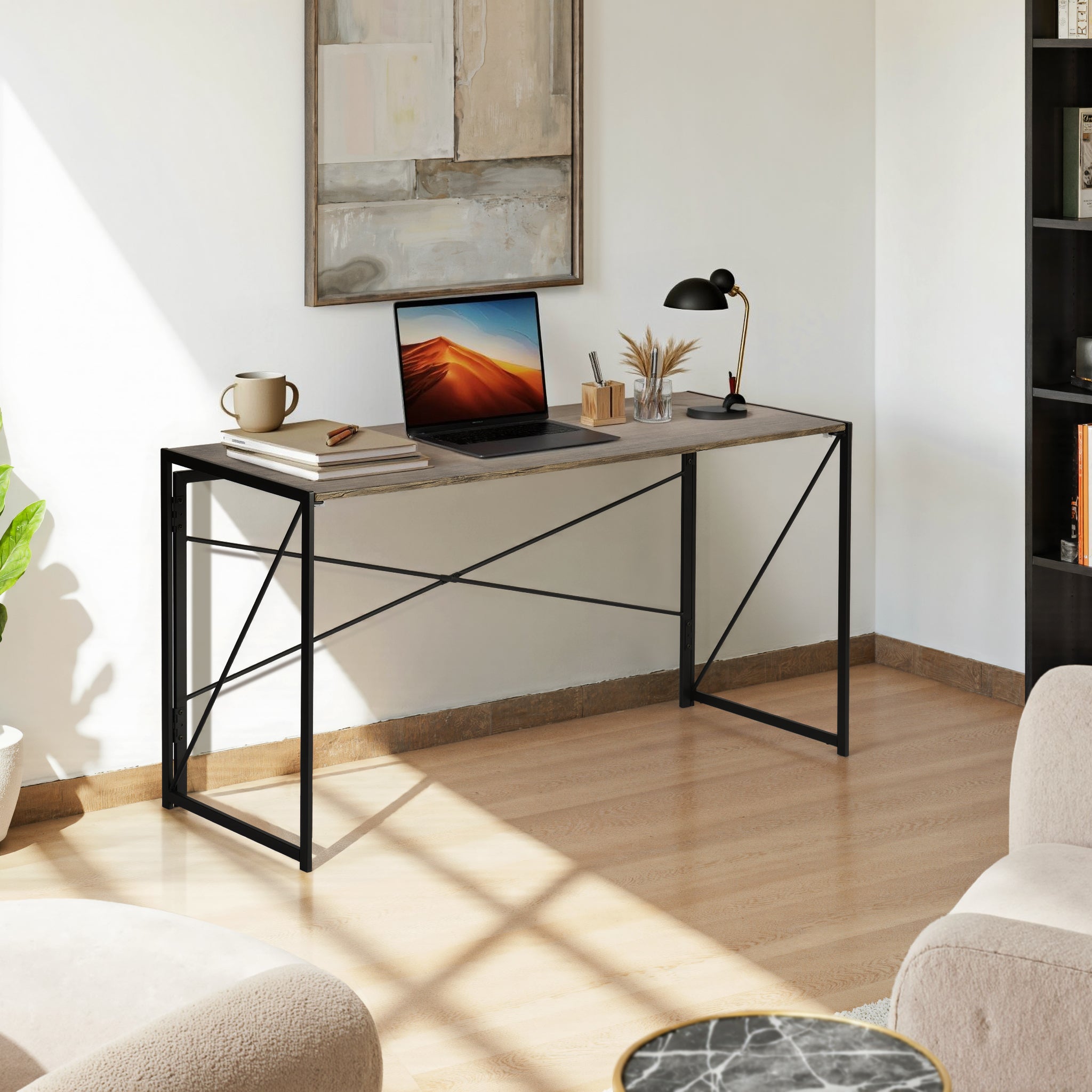 Homy Casa HARPER 246T 55.1" Computer Desk for Home Office Workspace