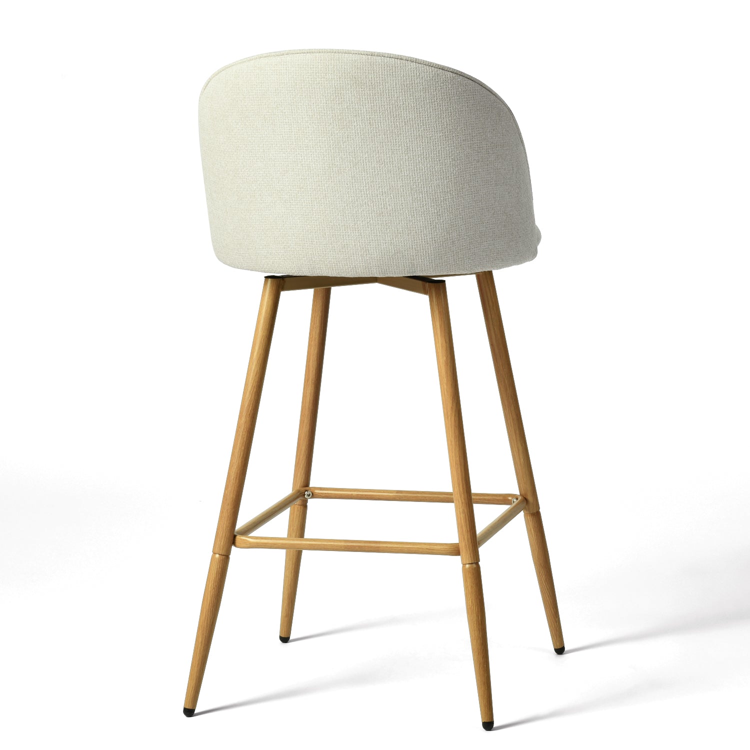 HASEEB 26" Swivel Counter Height Bar Stools Set of 3 with Performance Fabric