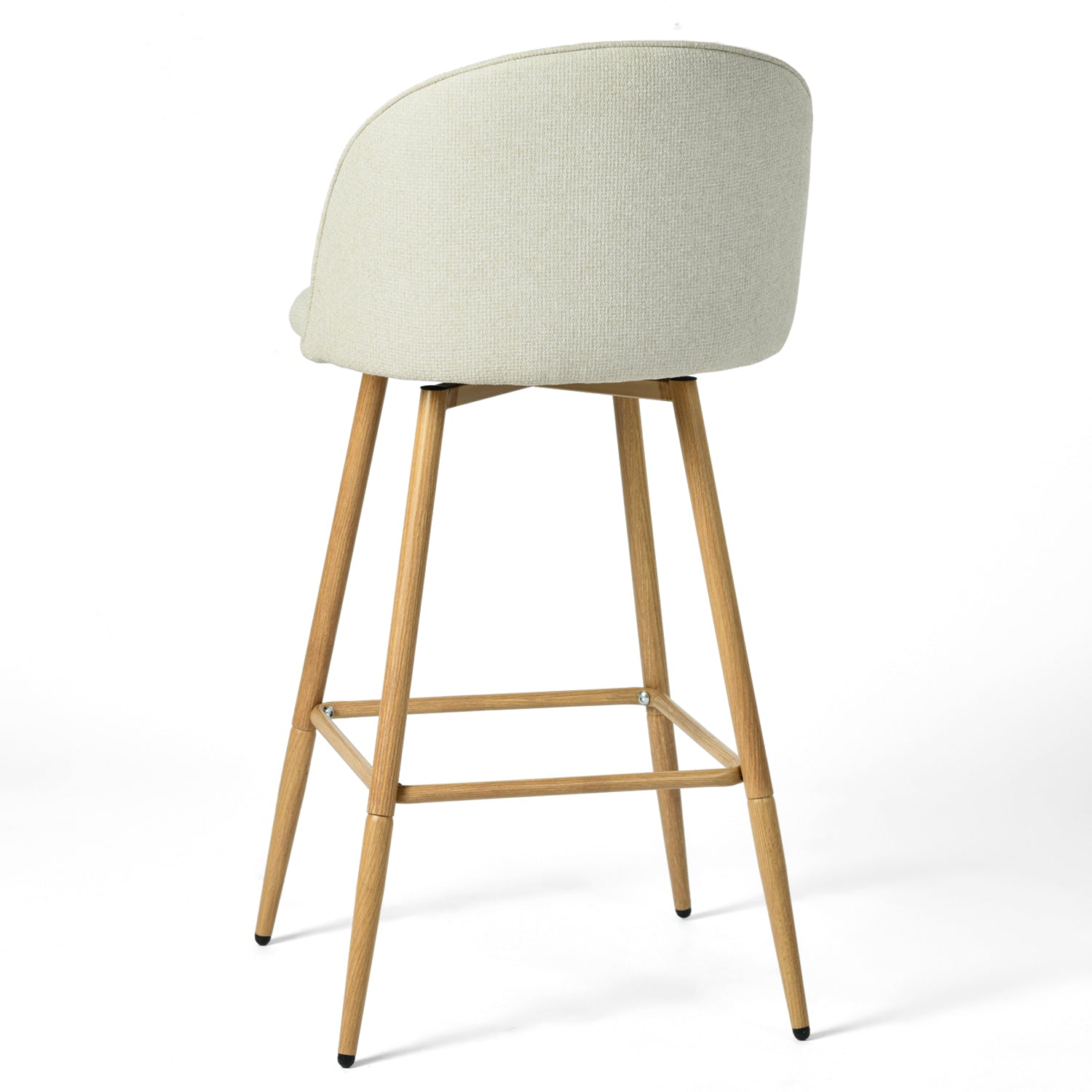 HASEEB 26" Swivel Counter Height Bar Stool with Performance Fabric