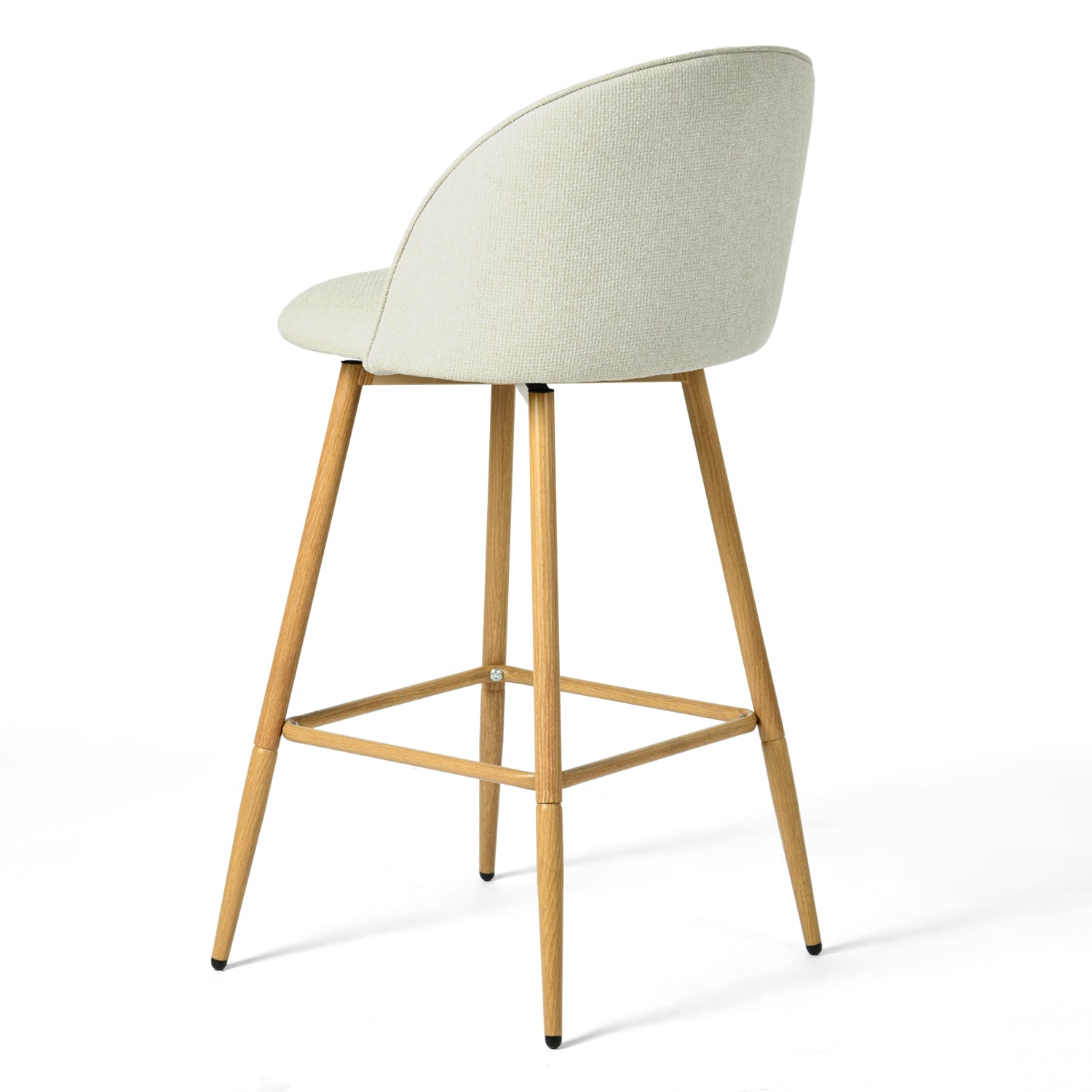 Homy Casa HASEEB 3PC Swivel Counter Height Bar Stools,Beige Open Box