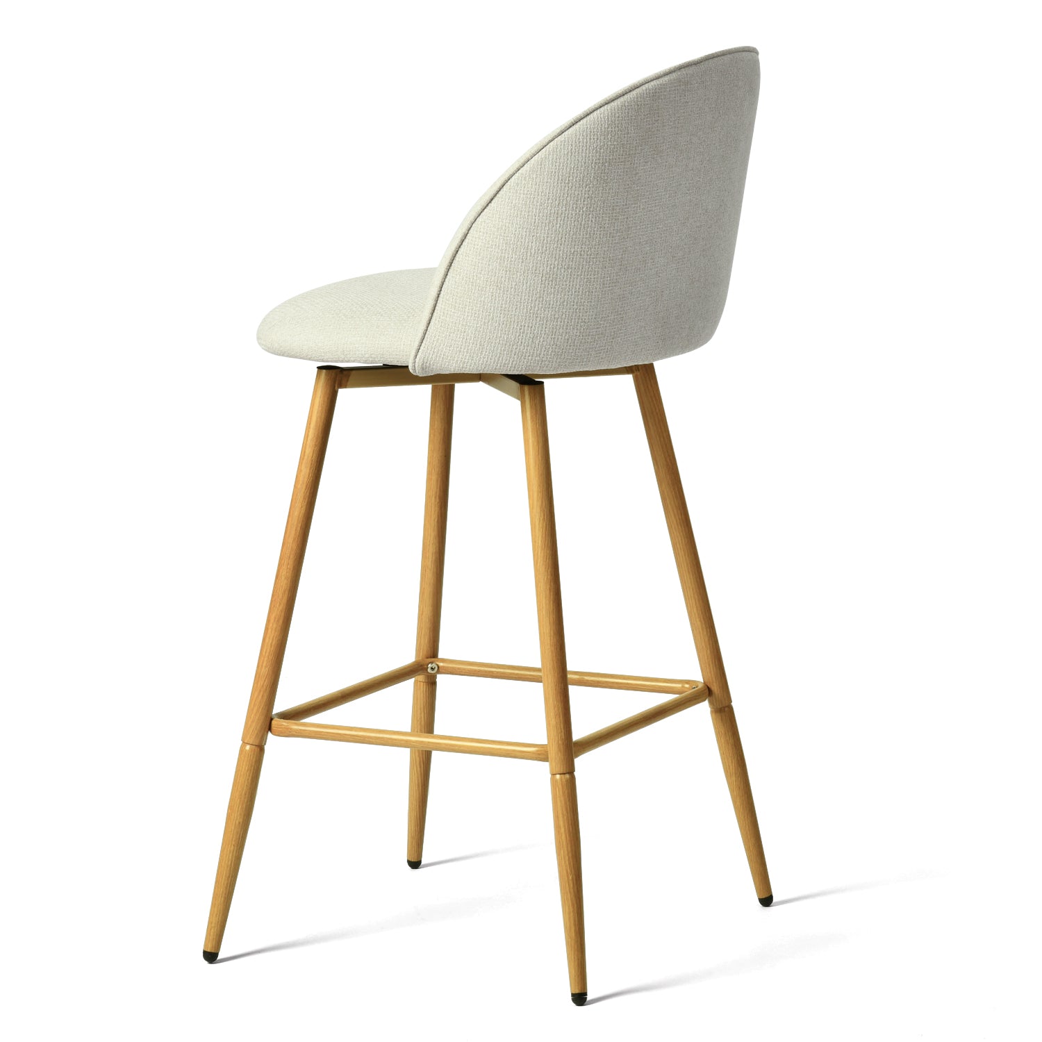 HASEEB 26" Swivel Counter Height Bar Stools Set of 3 with Performance Fabric