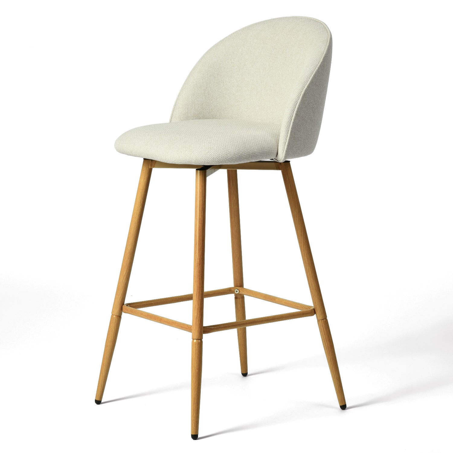 HASEEB 26" Swivel Counter Height Bar Stools Set of 3 with Performance Fabric