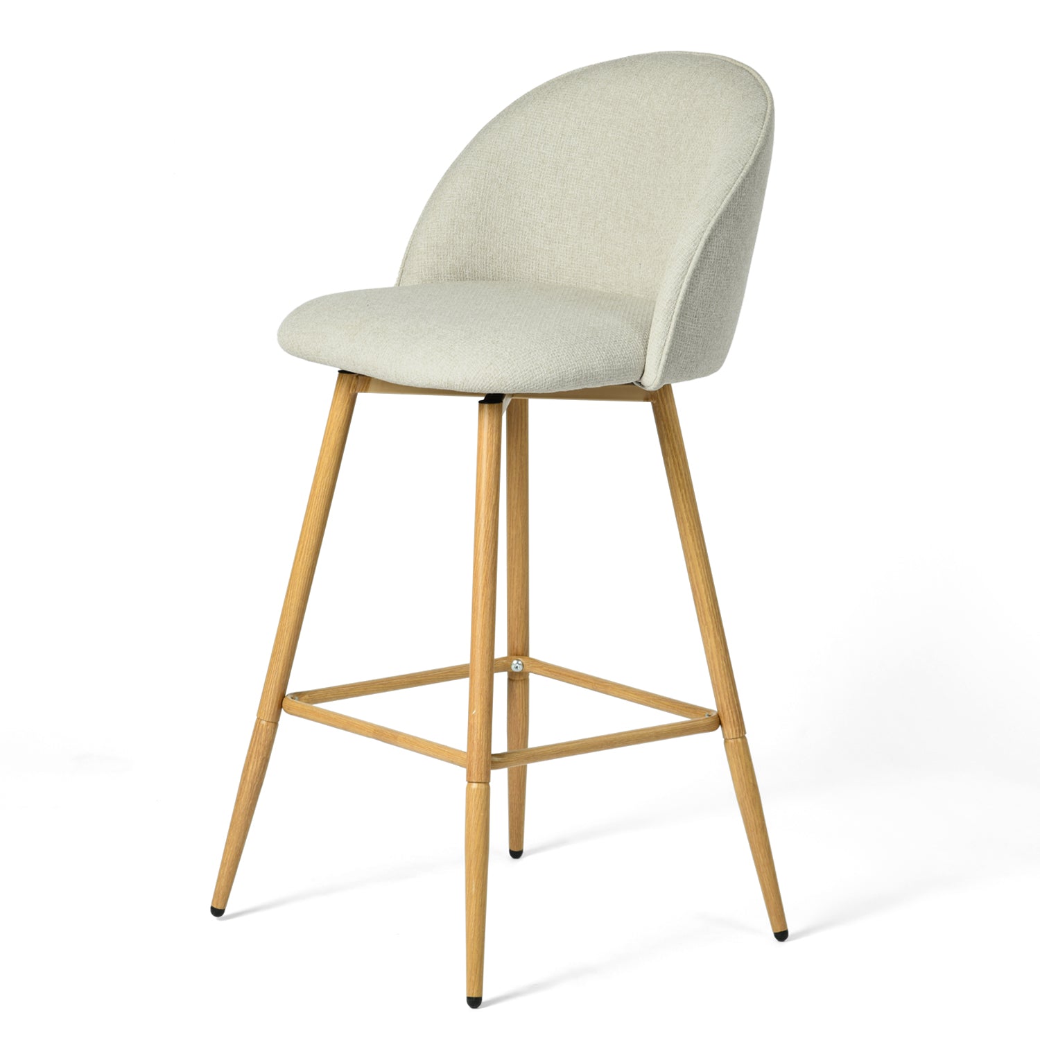 HASEEB 26" Swivel Counter Height Bar Stools Set of 3 with Performance Fabric