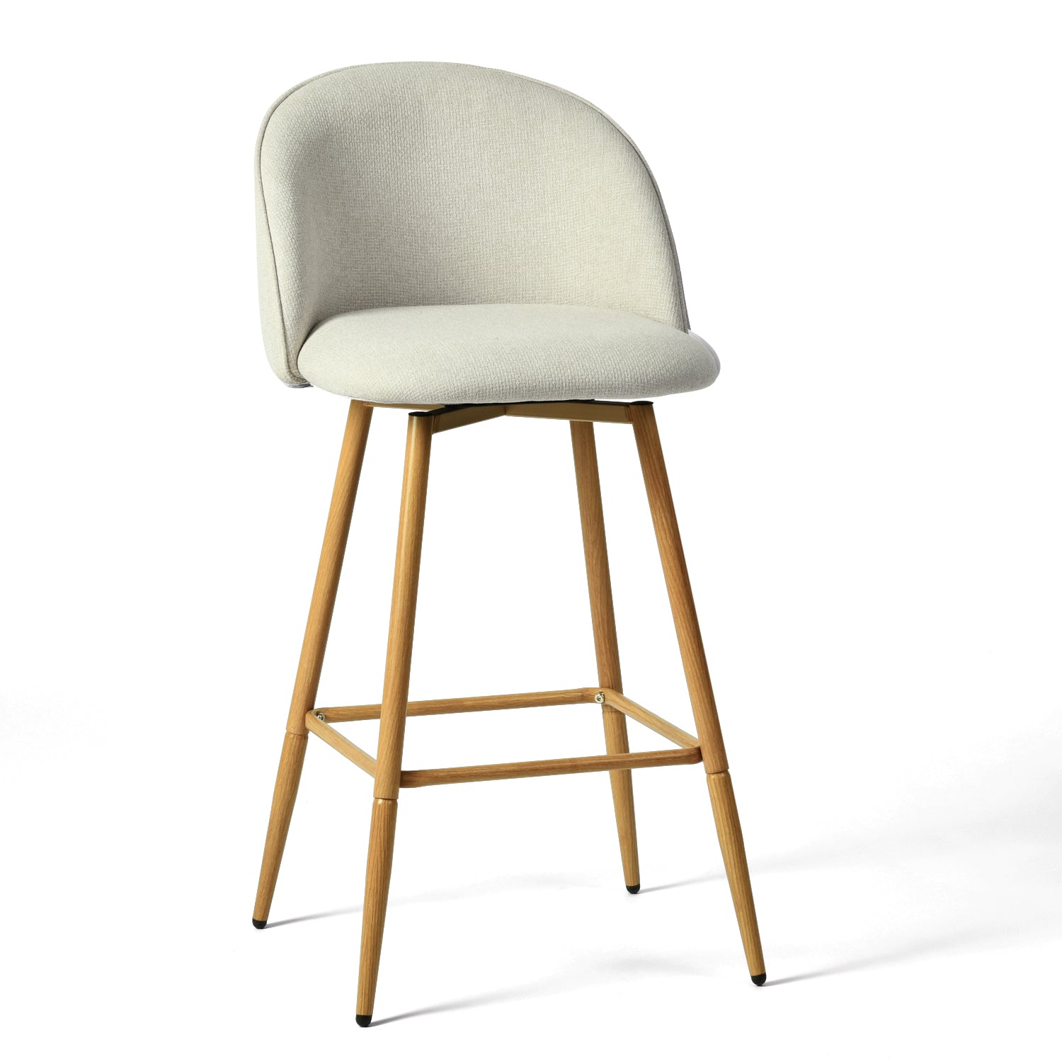 HASEEB 26" Swivel Counter Height Bar Stool with Performance Fabric