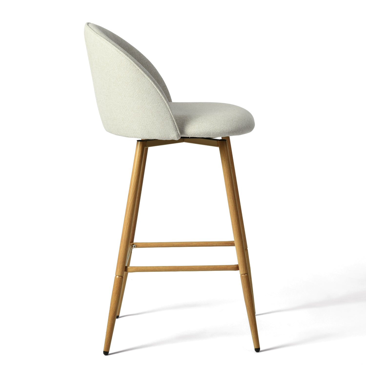 HASEEB 26" Swivel Counter Height Bar Stool with Performance Fabric