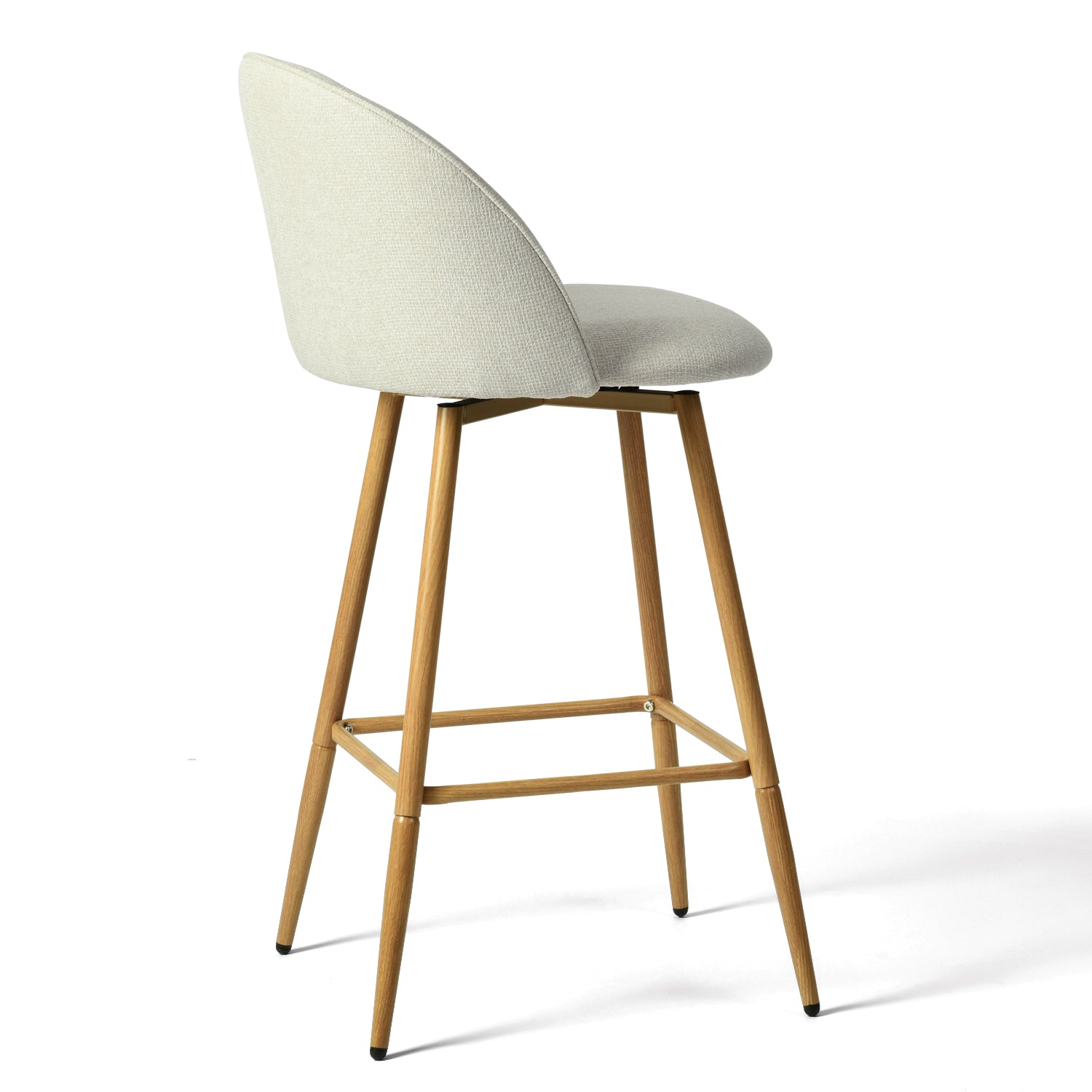 HASEEB 26" Swivel Counter Height Bar Stool with Performance Fabric