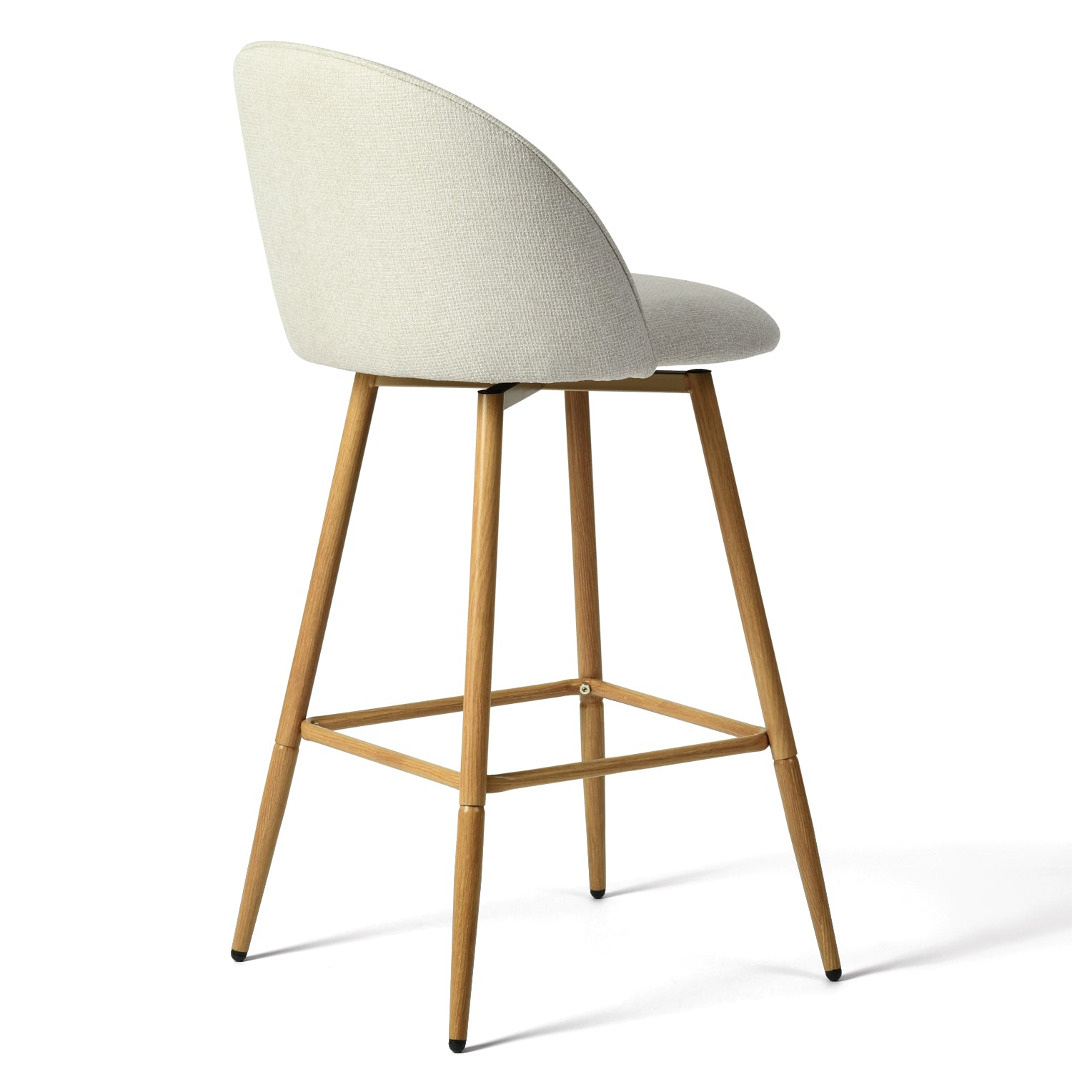 HASEEB 26" Swivel Counter Height Bar Stool with Performance Fabric