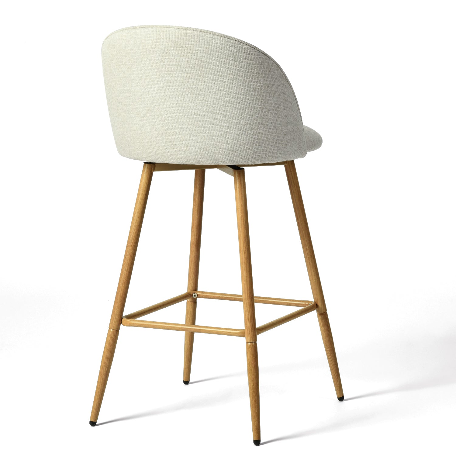 HASEEB 26" Swivel Counter Height Bar Stools Set of 3 with Performance Fabric
