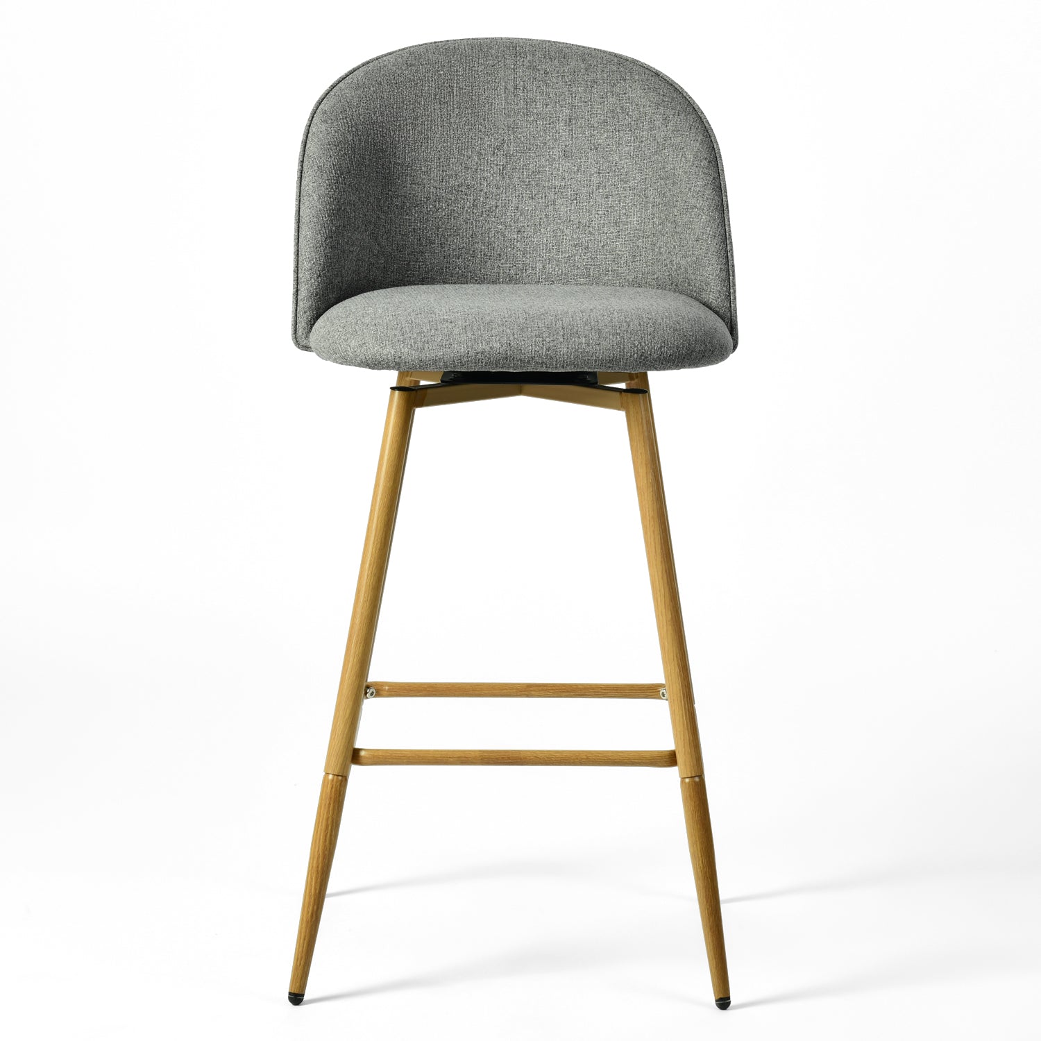 HASEEB 26" Swivel Counter Height Bar Stools Set of 2 with Performance Fabric