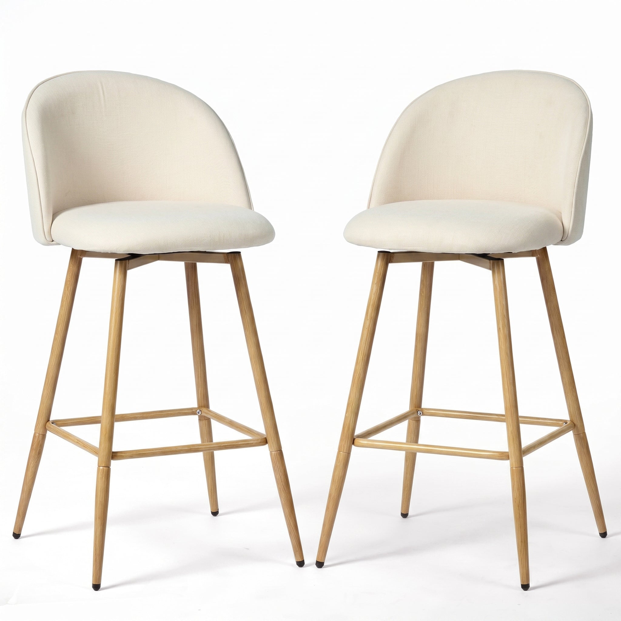 HASEEB 26" Swivel Counter Height Bar Stools Set of 2