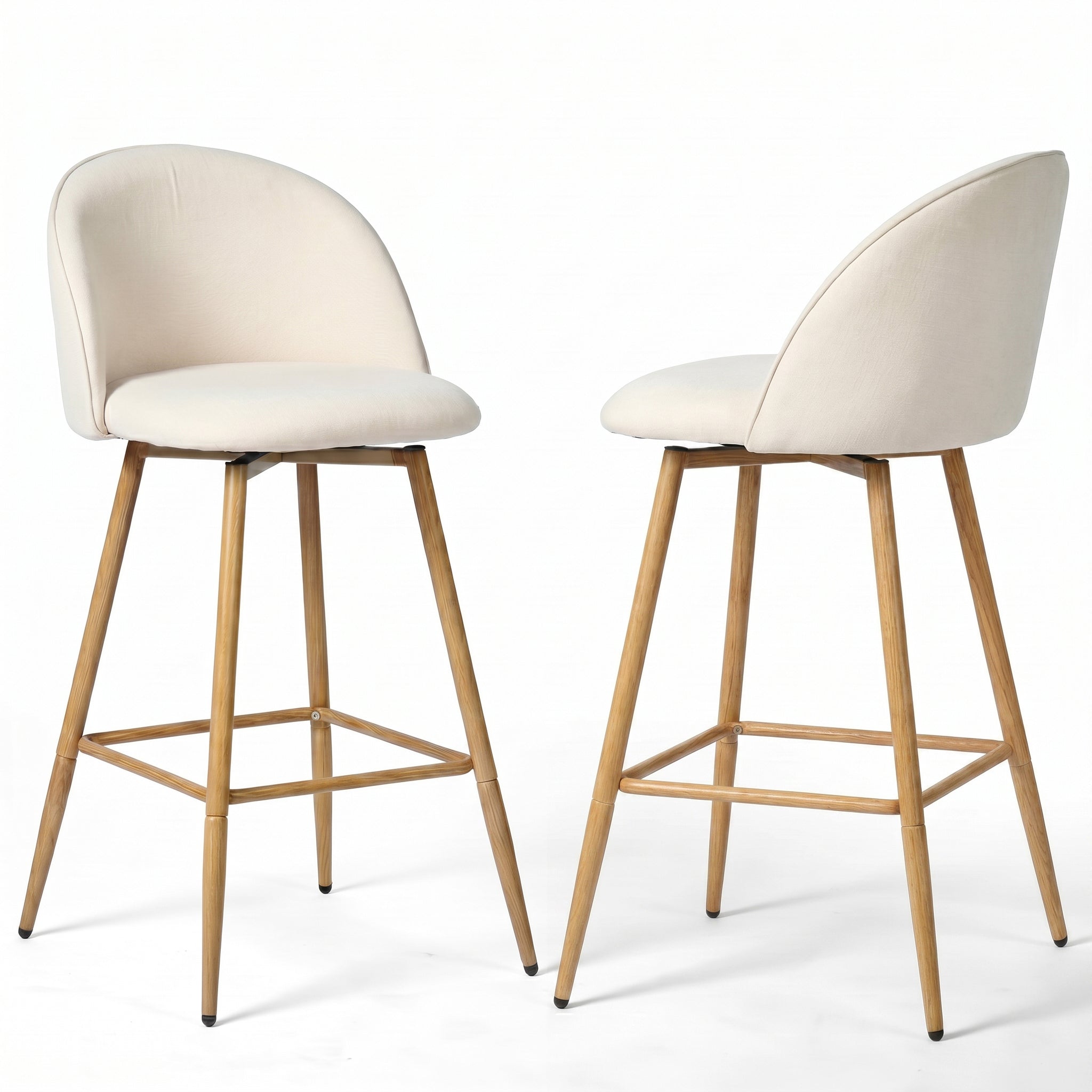 HASEEB 26" Swivel Counter Height Bar Stools Set of 2