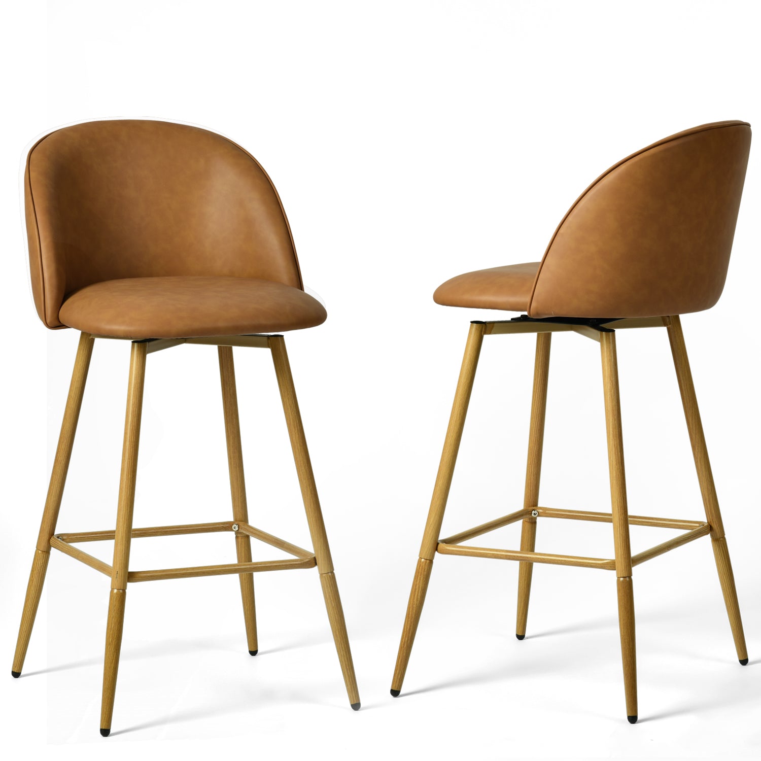 HASEEB 26" Swivel Counter Height Bar Stools Set of 2