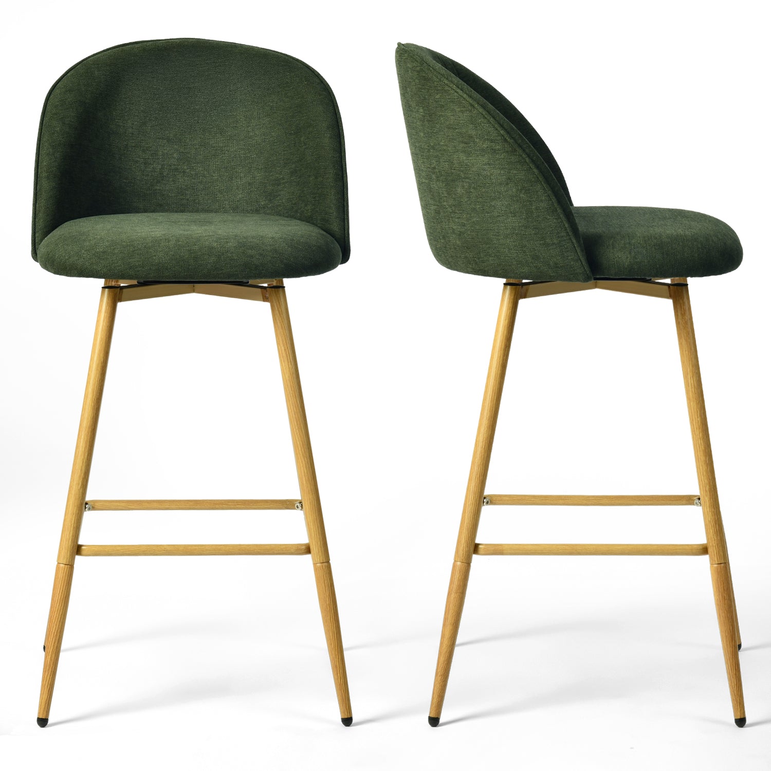 HASEEB 26" Swivel Counter Height Bar Stools Set of 2