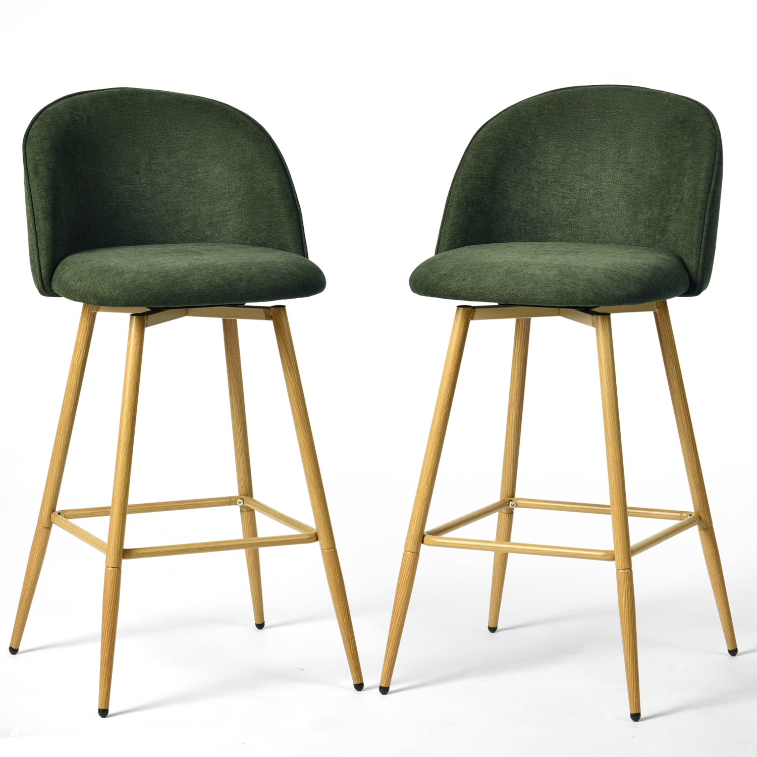 HASEEB 26" Swivel Counter Height Bar Stools Set of 2