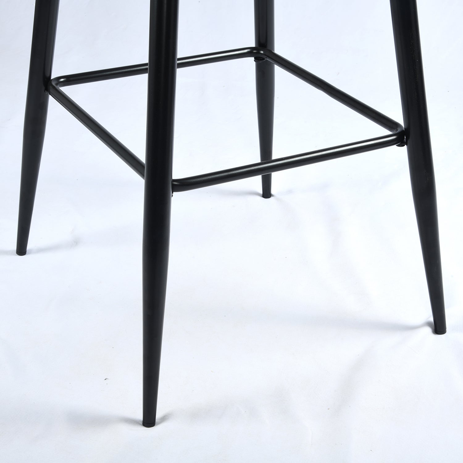 Homy Casa Haseeb 30" Bar Stool, Yellow Terry Fabric Upholstery with Black Metal Legs,Open Box