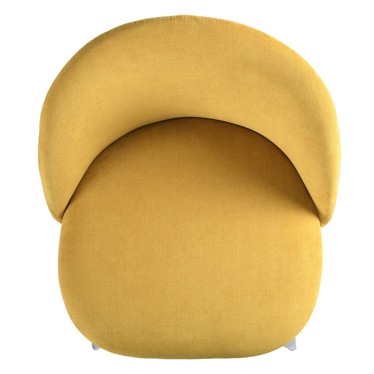 Homy Casa HASEEB 4PC Bar Stool Set 30” Yellow Terry Fabric Upholstered Bar Chairs with Black Legs Open Box