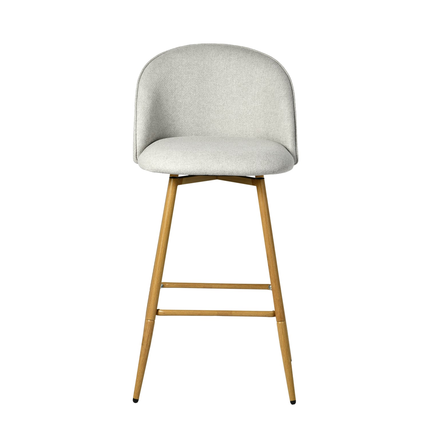 Homy Casa HASEEB 26" Swivel Counter Height Bar Stools Set of 2,Gray