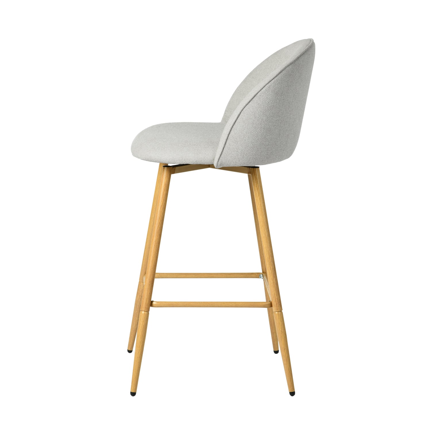 Homy Casa HASEEB 26" Swivel Counter Height Bar Stools Set of 2,Gray