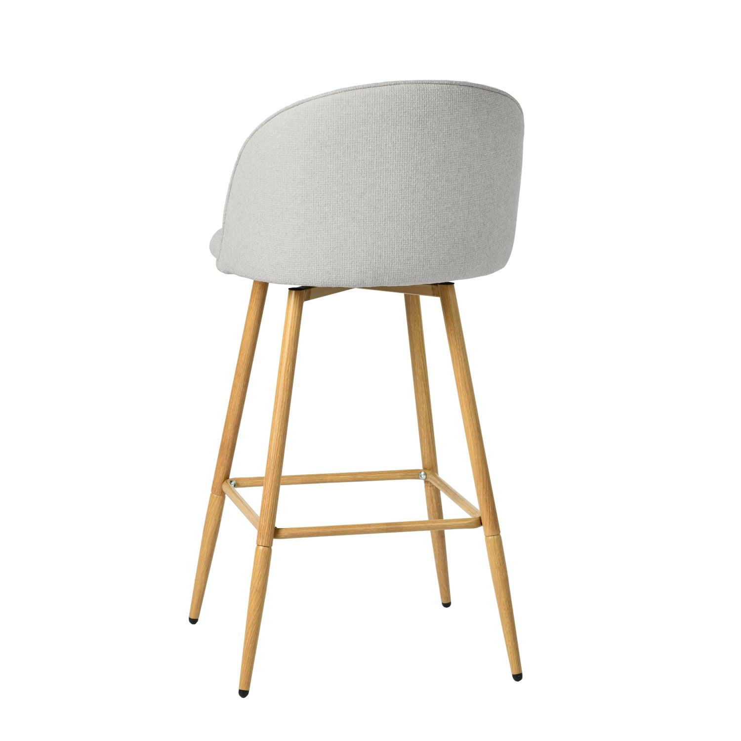 Homy Casa HASEEB 26" Swivel Counter Height Bar Stools Set of 2,Gray