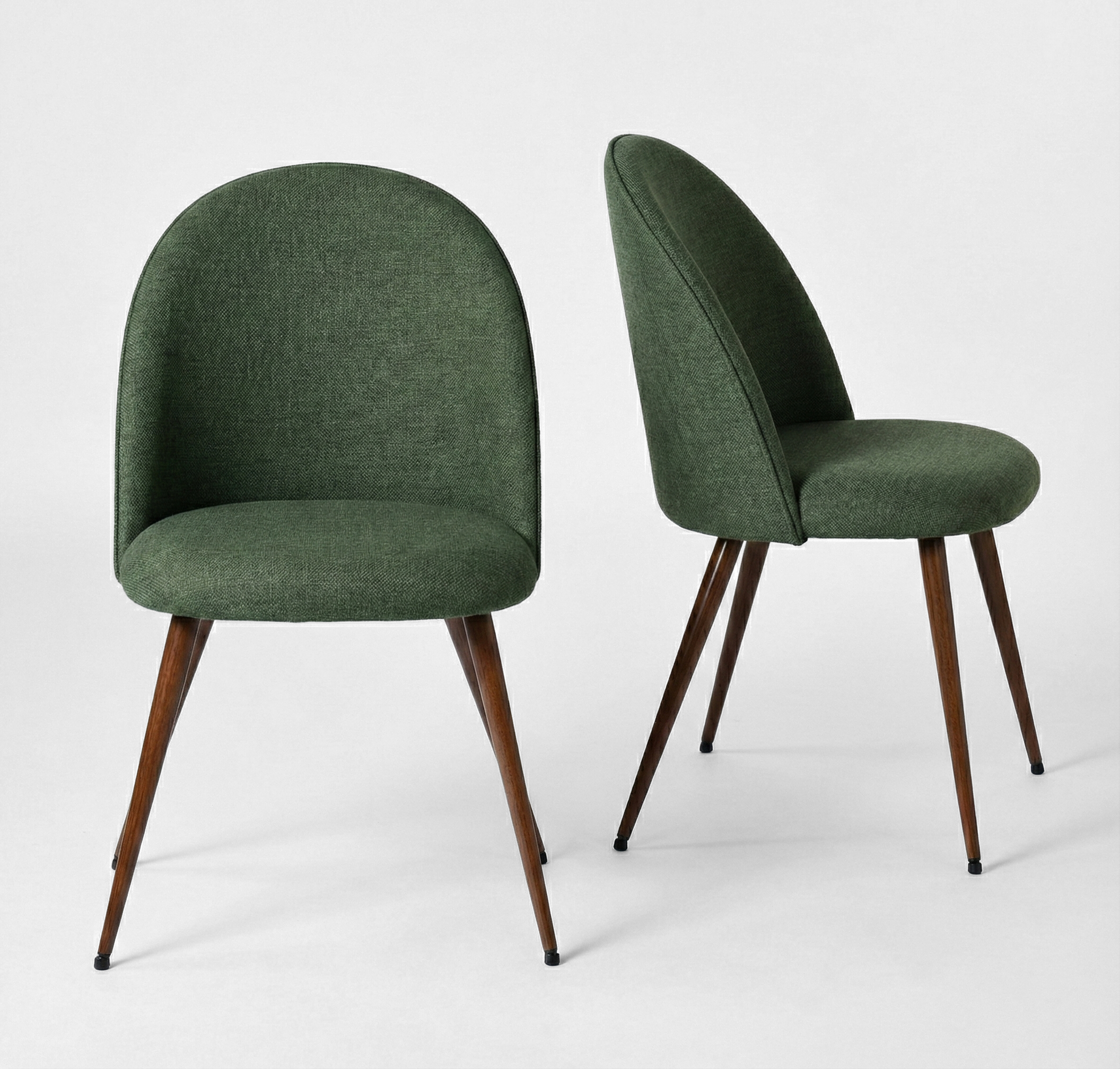 Homy Casa HAVEN FABRIC VERITA GREEN 2PK 20.08" W x 21.06" D x 33.07" H Dining Chair Set