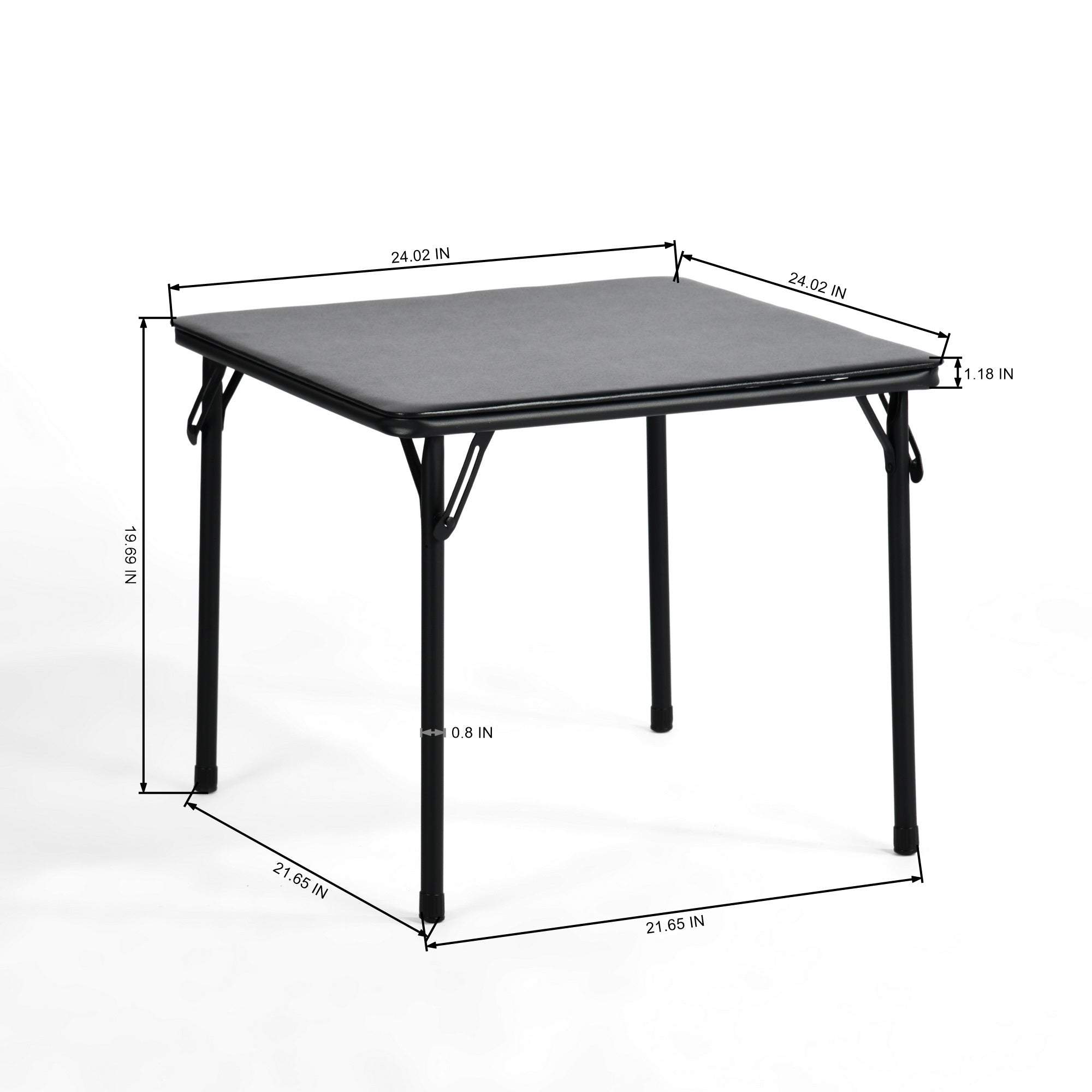 Homy Casa PAGE BLACK 1+2 24" x 24" Table and Chair Set for Kids, Multi-Purpose Use