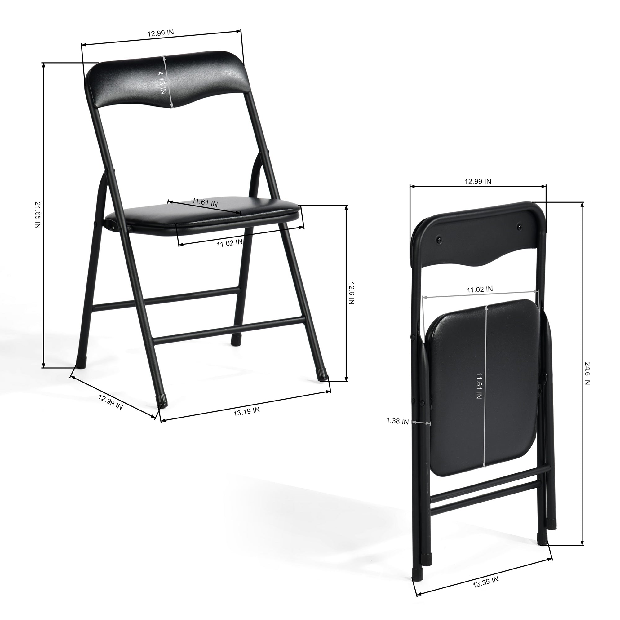 Homy Casa PAGE BLACK 1+2 24" x 24" Table and Chair Set for Kids, Multi-Purpose Use