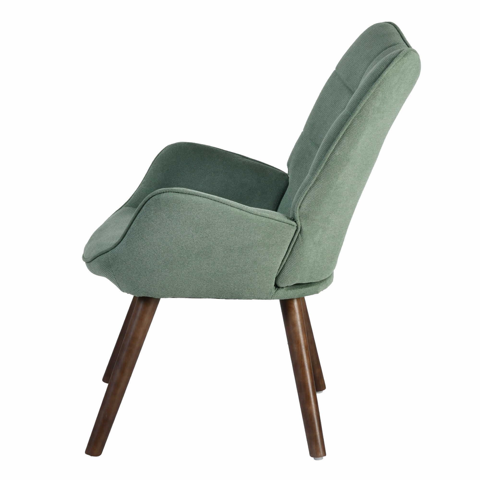 Homy Casa Kanas Green Walnut Leg Wingback Accent Chair