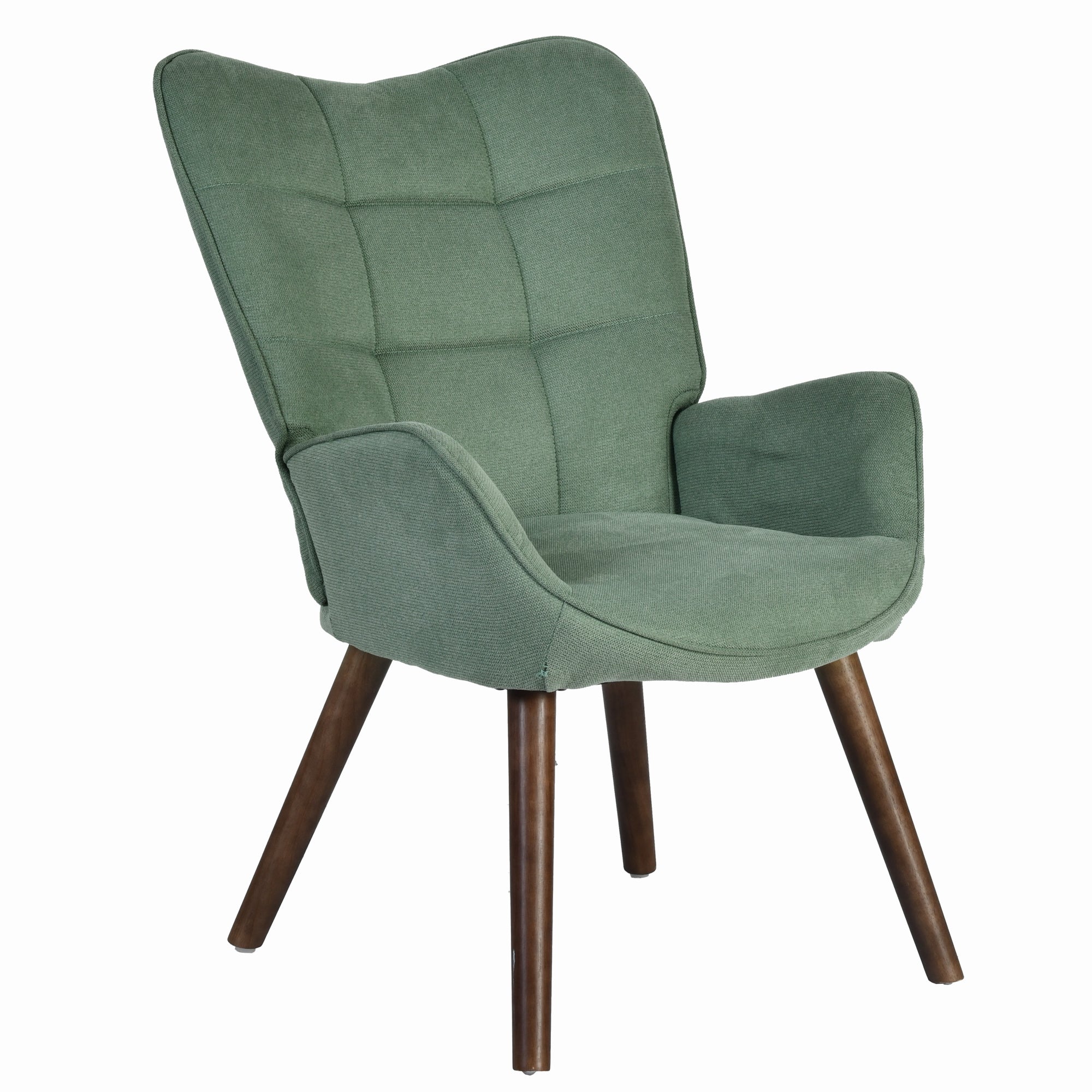 Kanas Wingback Accent Chair Fabric Upholstered Arm Chair