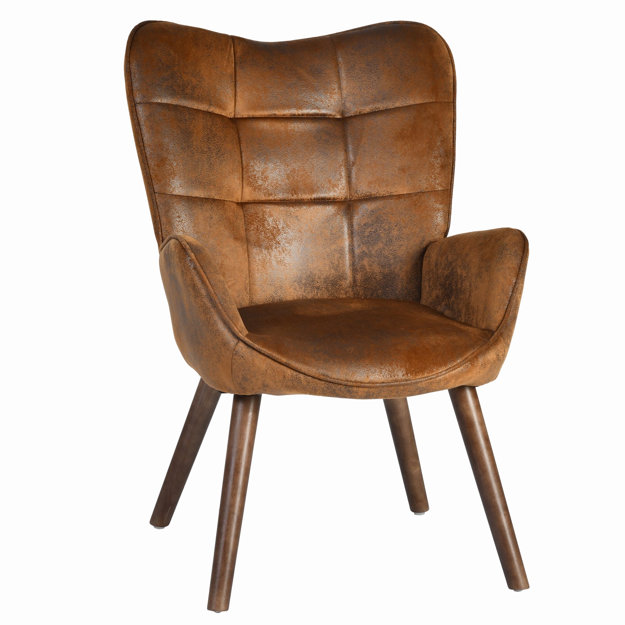 Kanas Wingback Accent Chair Fabric Upholstered Arm Chair