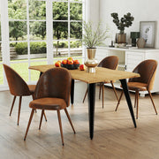 Lancelot 5 Piece Oak & Haven Upholstered Dining Set