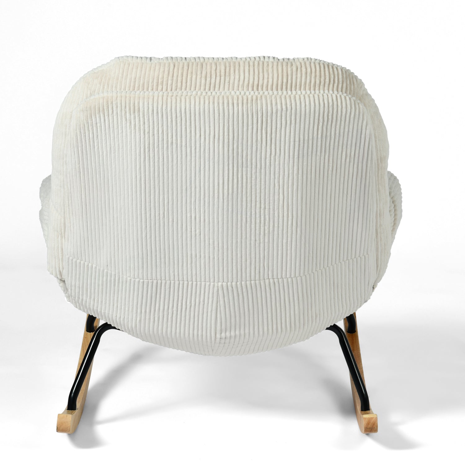 Lithops Corduroy Rocking Chair Modern Fabric Accent Chair