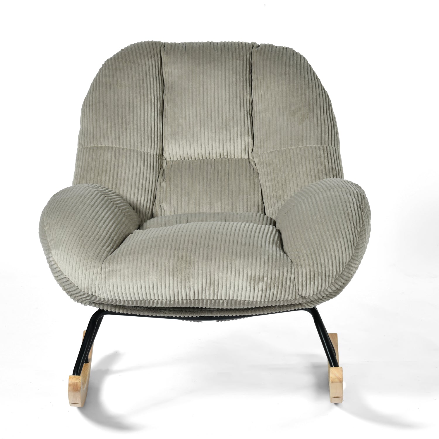 Lithops Corduroy Rocking Chair Modern Fabric Accent Chair
